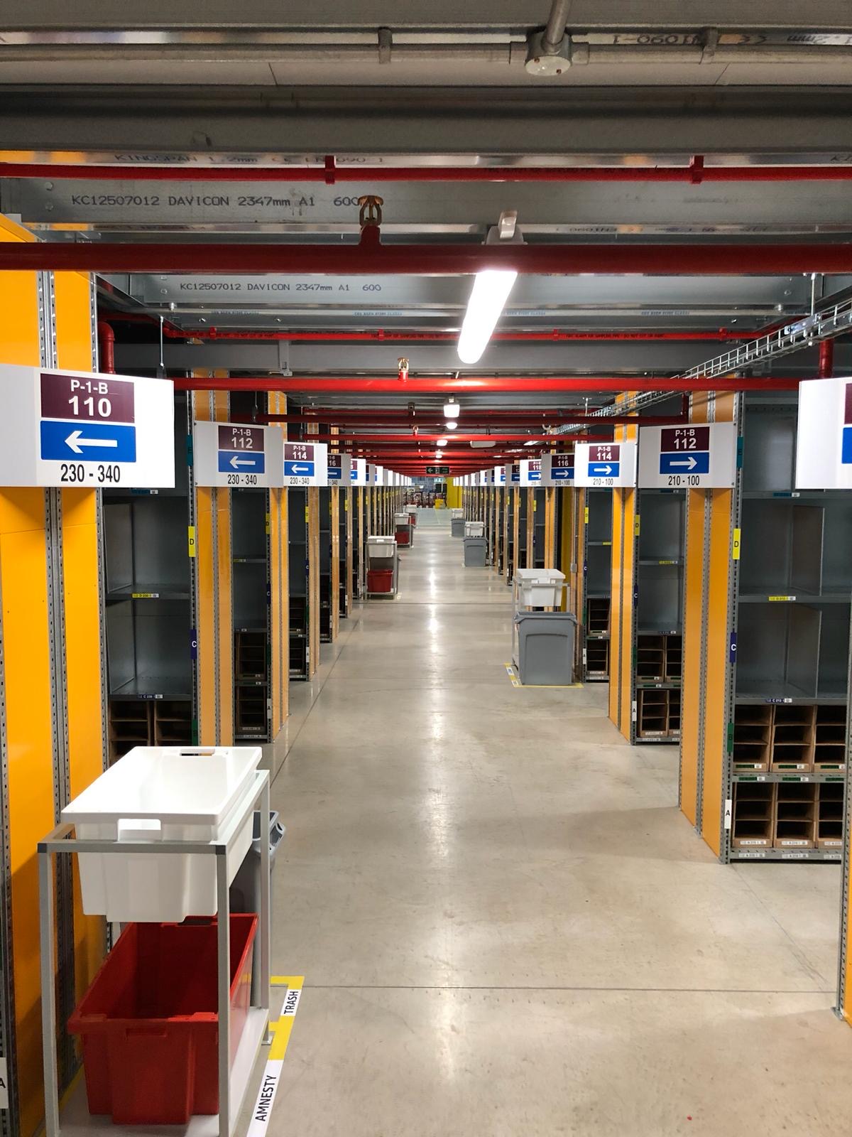 end of aisle sign installation